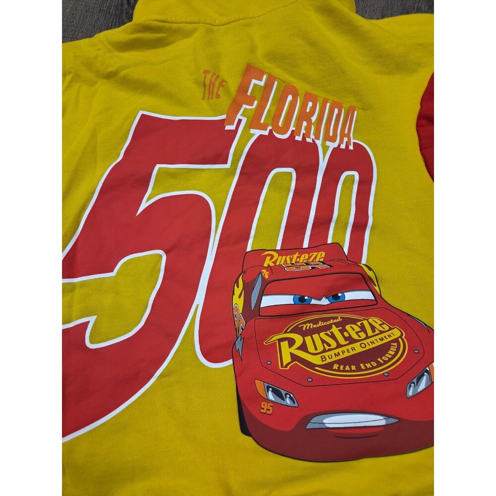 Disney Parks 2025 Lightning McQueen 1/4 Zip Pullover Sweatshirt Large New NWOT - Picture 2 of 6